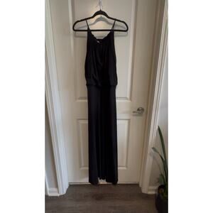 Brooks Brothers Red Fleece Keyhole Black Maxi Dress Sz. L